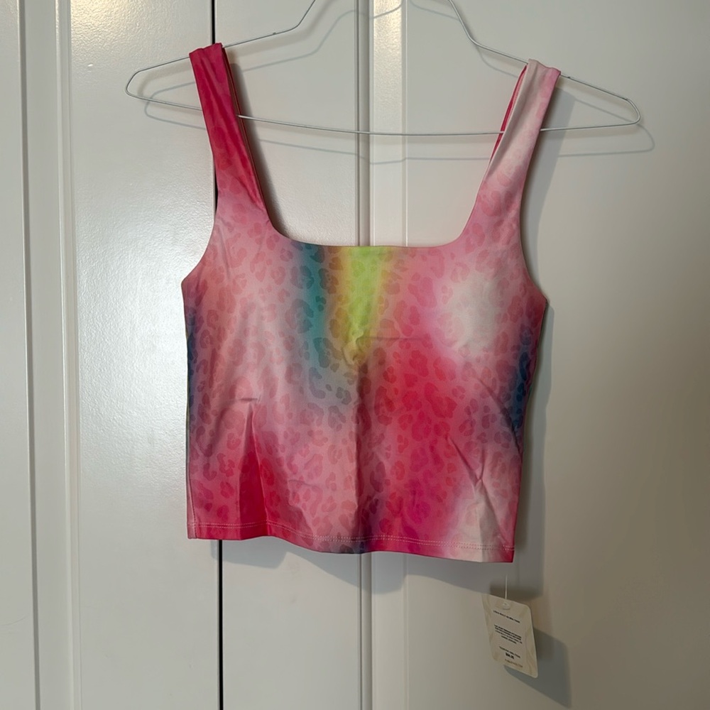 Fabletics Lydia Built-In Bra Tank Ombre Leopard Size XS NWT